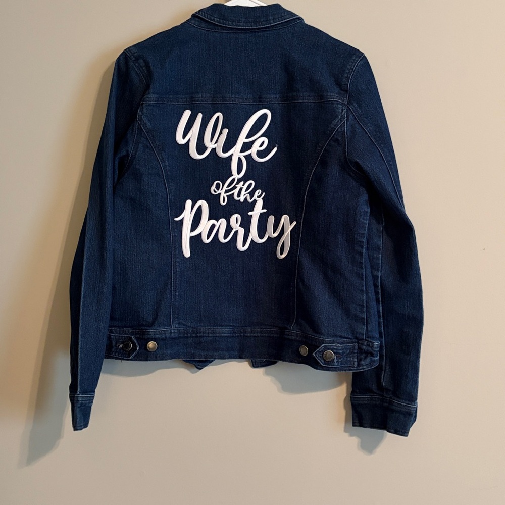Jones New York Jeans Dark Blue Denim Jean Jacket